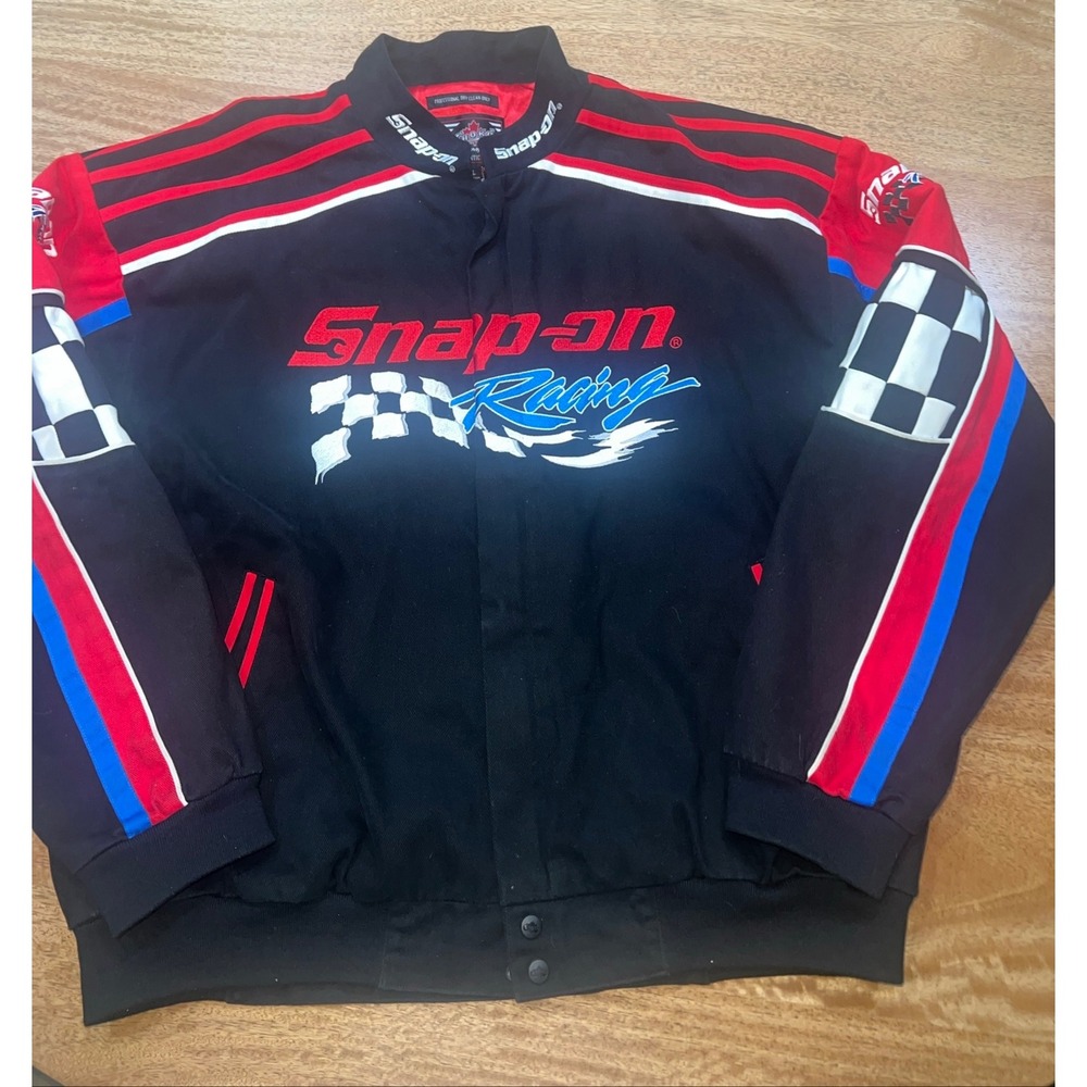 Vtg Snap-on Racing Jacket Choko Motorsports Power Sports Black Red XXL 3SN037